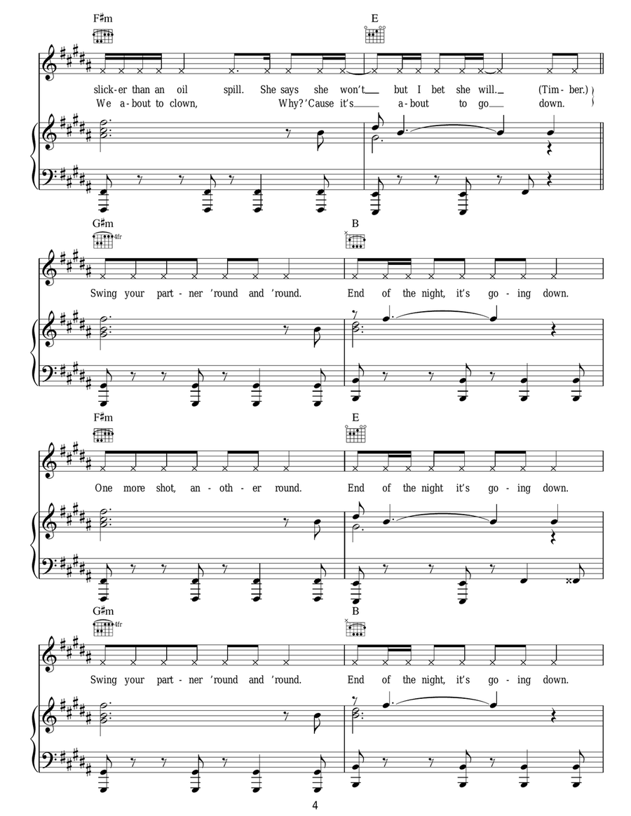 Timber Timber Acoustic Guitar scores gallery preview page 4