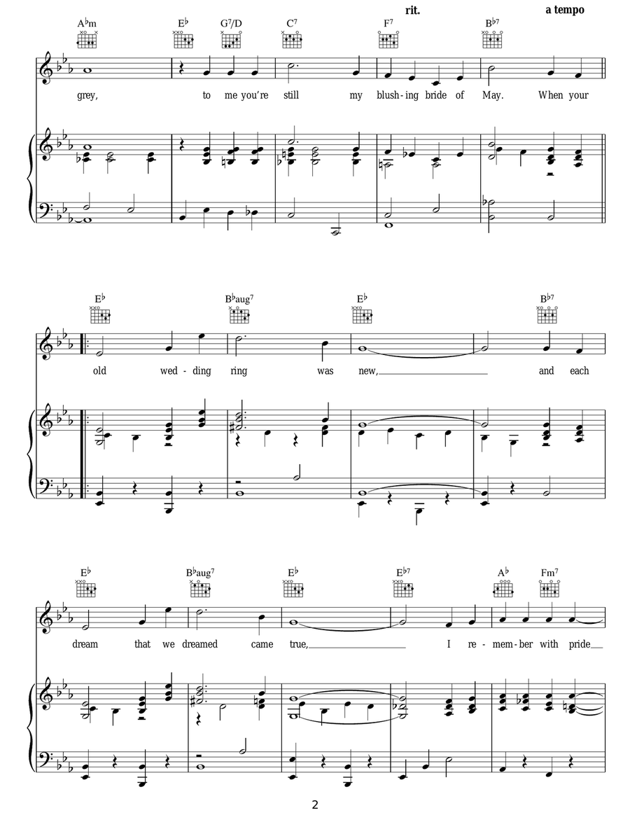 When Your Old Wedding Ring Was New Acoustic Guitar scores gallery preview page 2