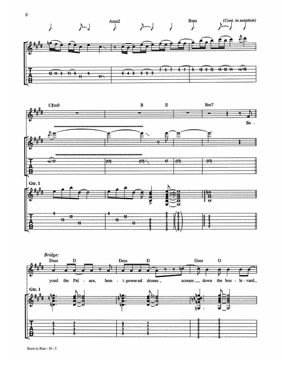 Born To Run Born To Run Acoustic Guitar scores gallery preview page 5