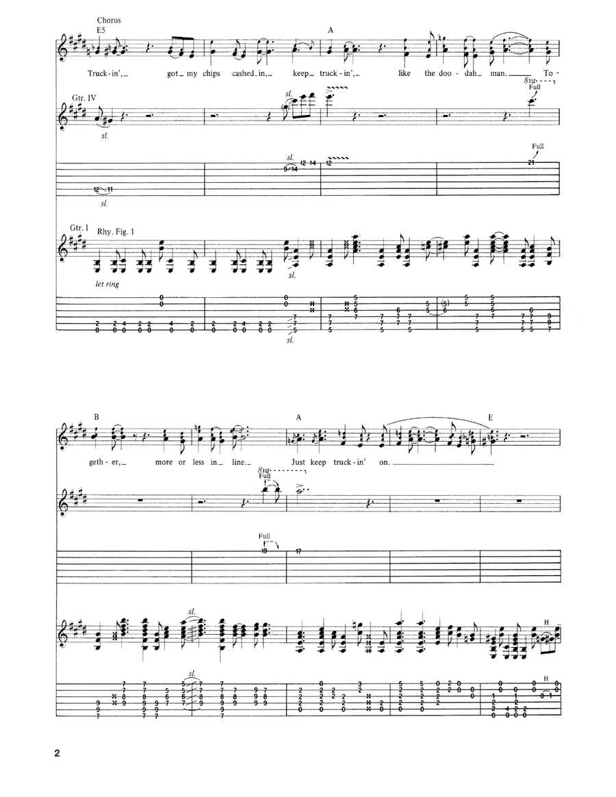 Truckin' Truckin' Acoustic Guitar scores gallery preview page 2