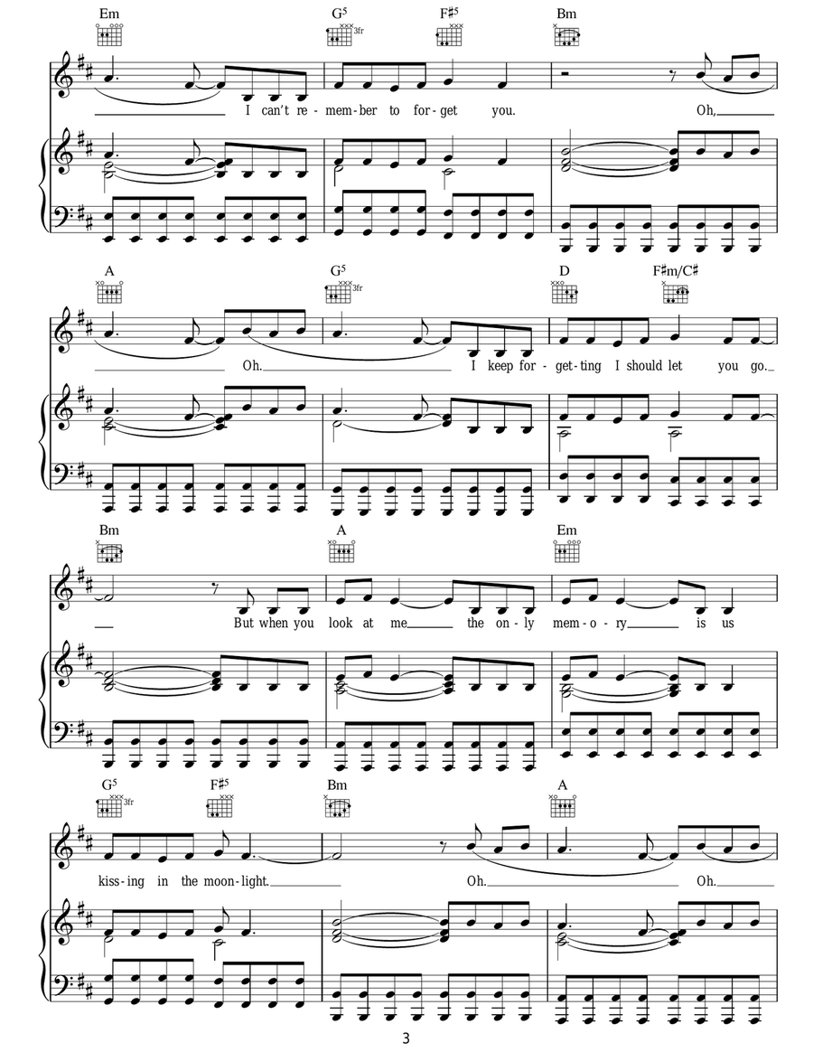 Can't Remember To Forget You Acoustic Guitar scores gallery preview page 3