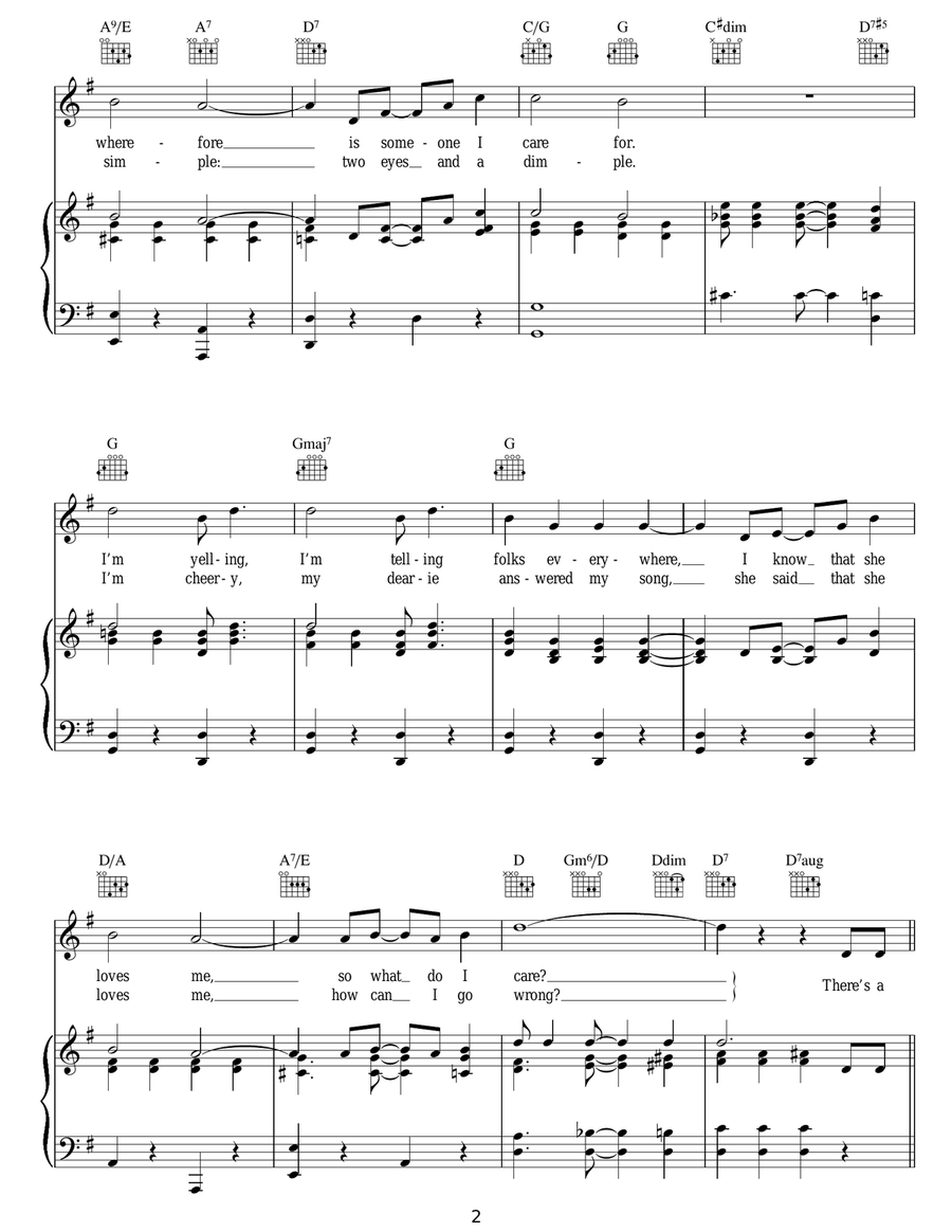 There's A Rainbow Round My Shoulder Guitar scores gallery preview page 2