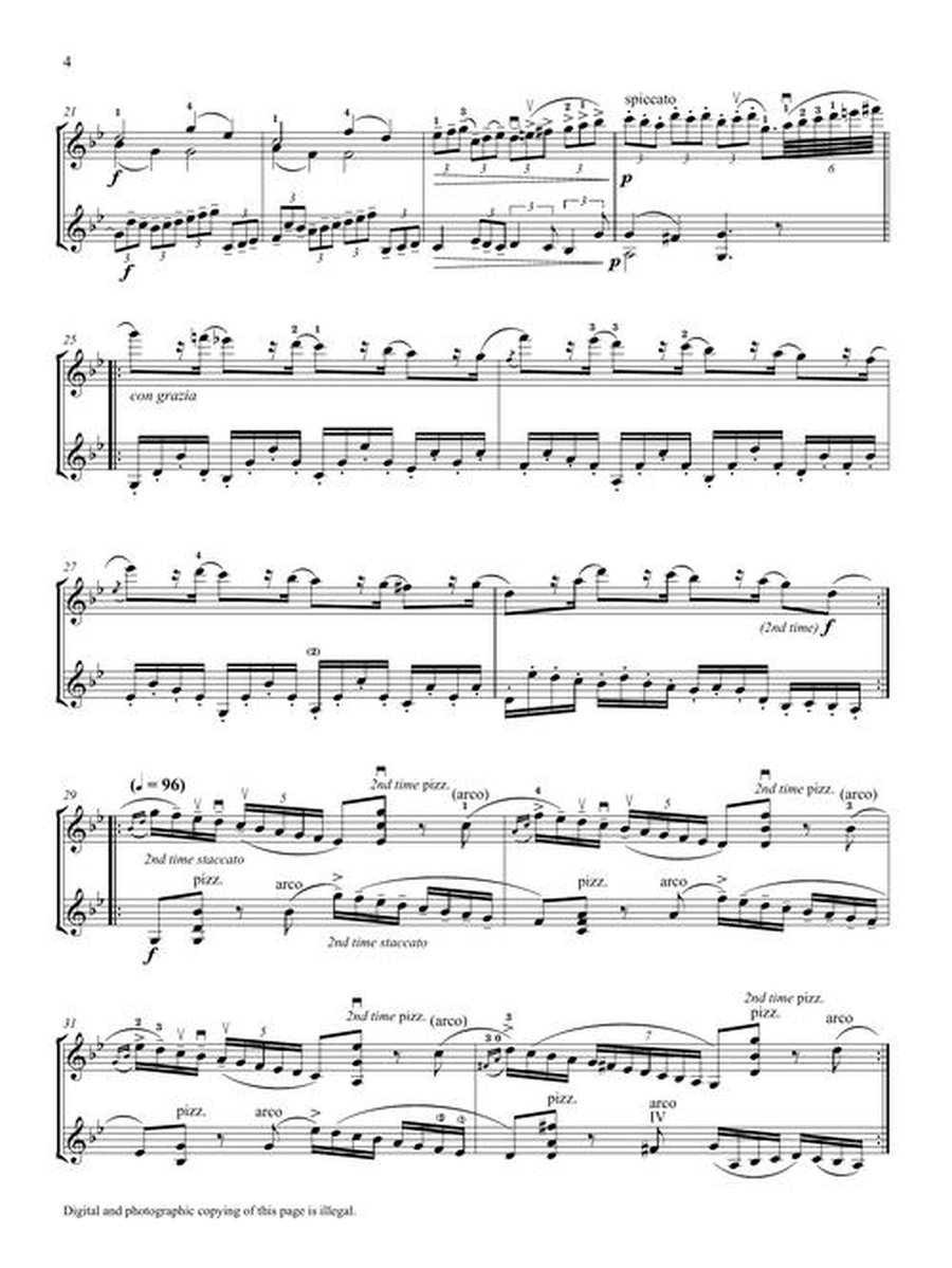 Passacaglia for Two Violins Violin scores gallery preview page 5