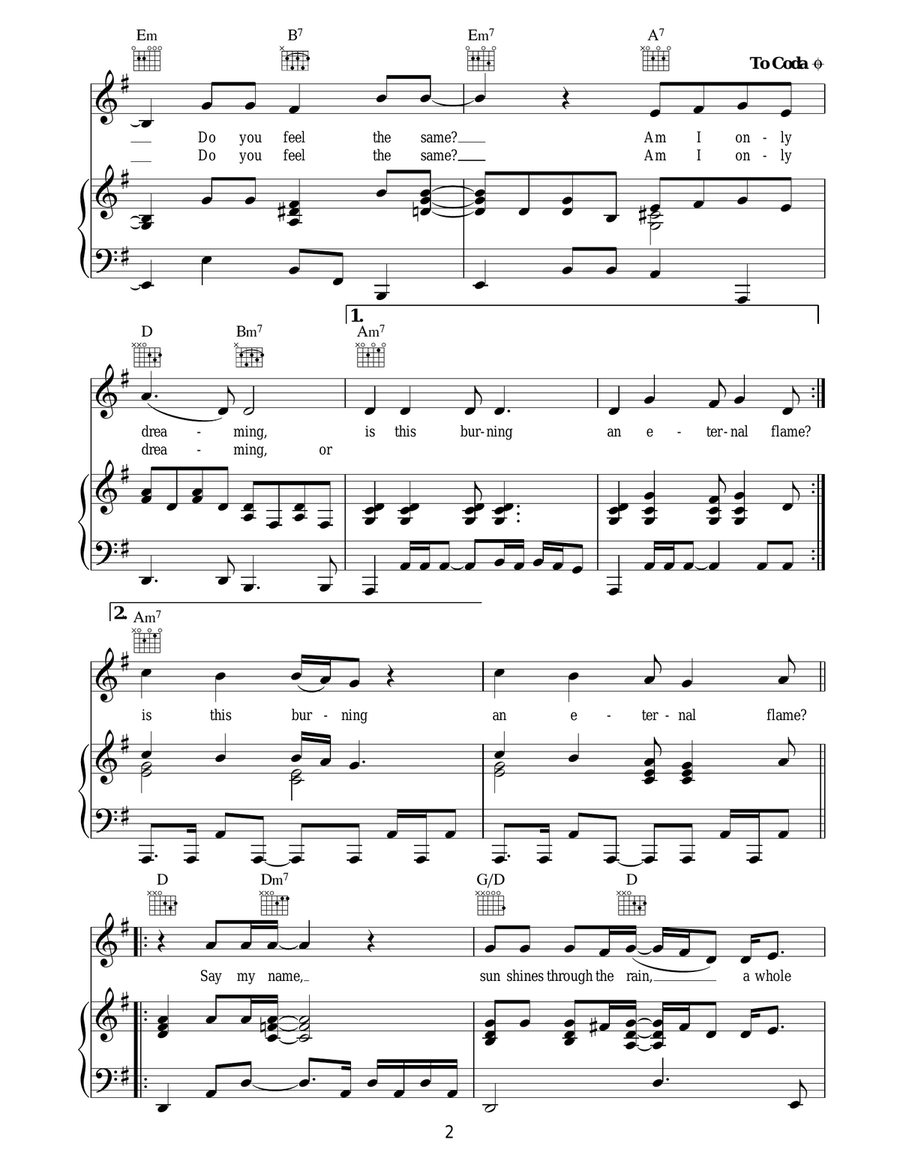 Eternal Flame Eternal Flame Acoustic Guitar scores gallery preview page 2