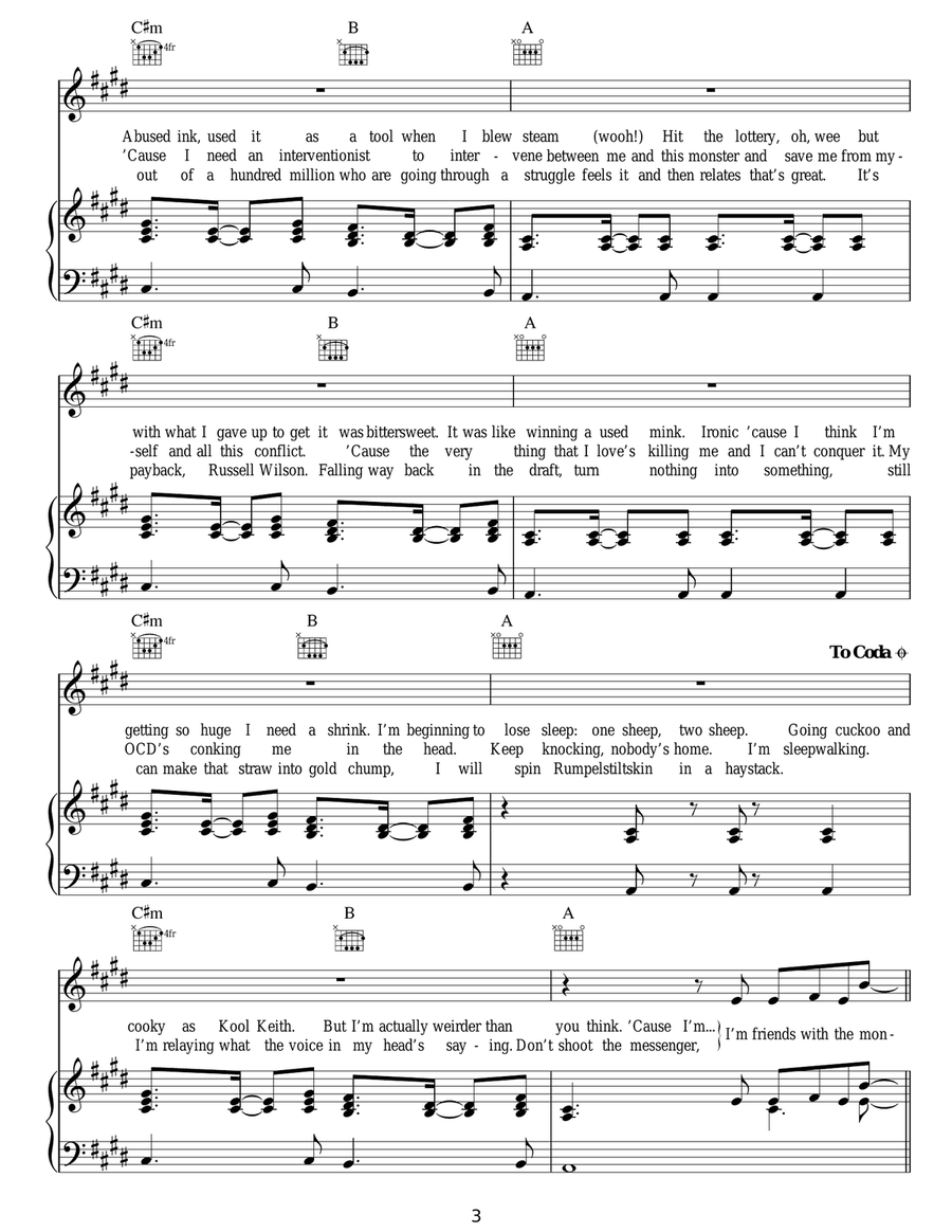 The Monster The Monster Acoustic Guitar scores gallery preview page 3