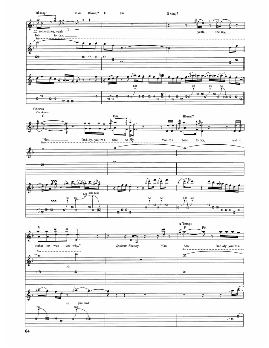 Fool To Cry Fool To Cry Acoustic Guitar scores gallery preview page 6
