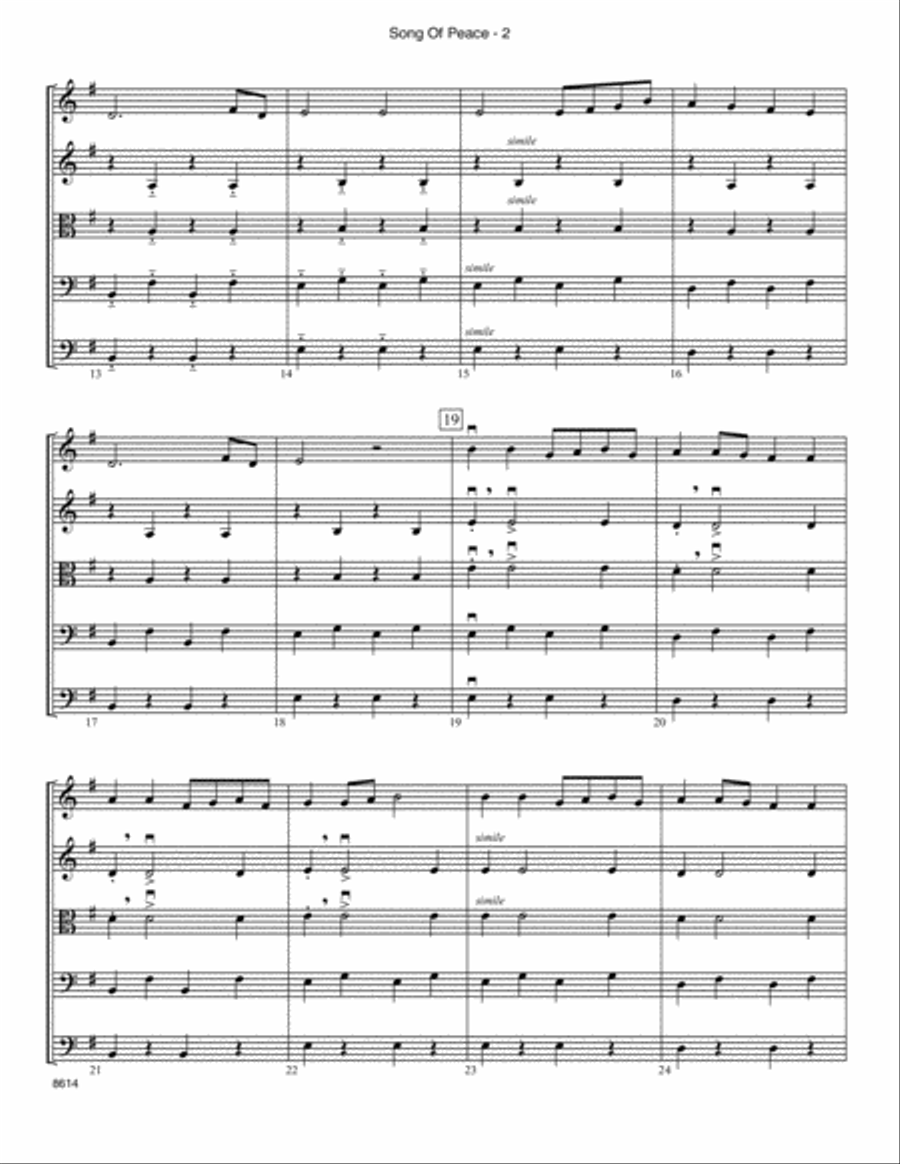 Song Of Peace (Lo Yisa Goy) - Full Score Orchestra scores gallery preview page 3