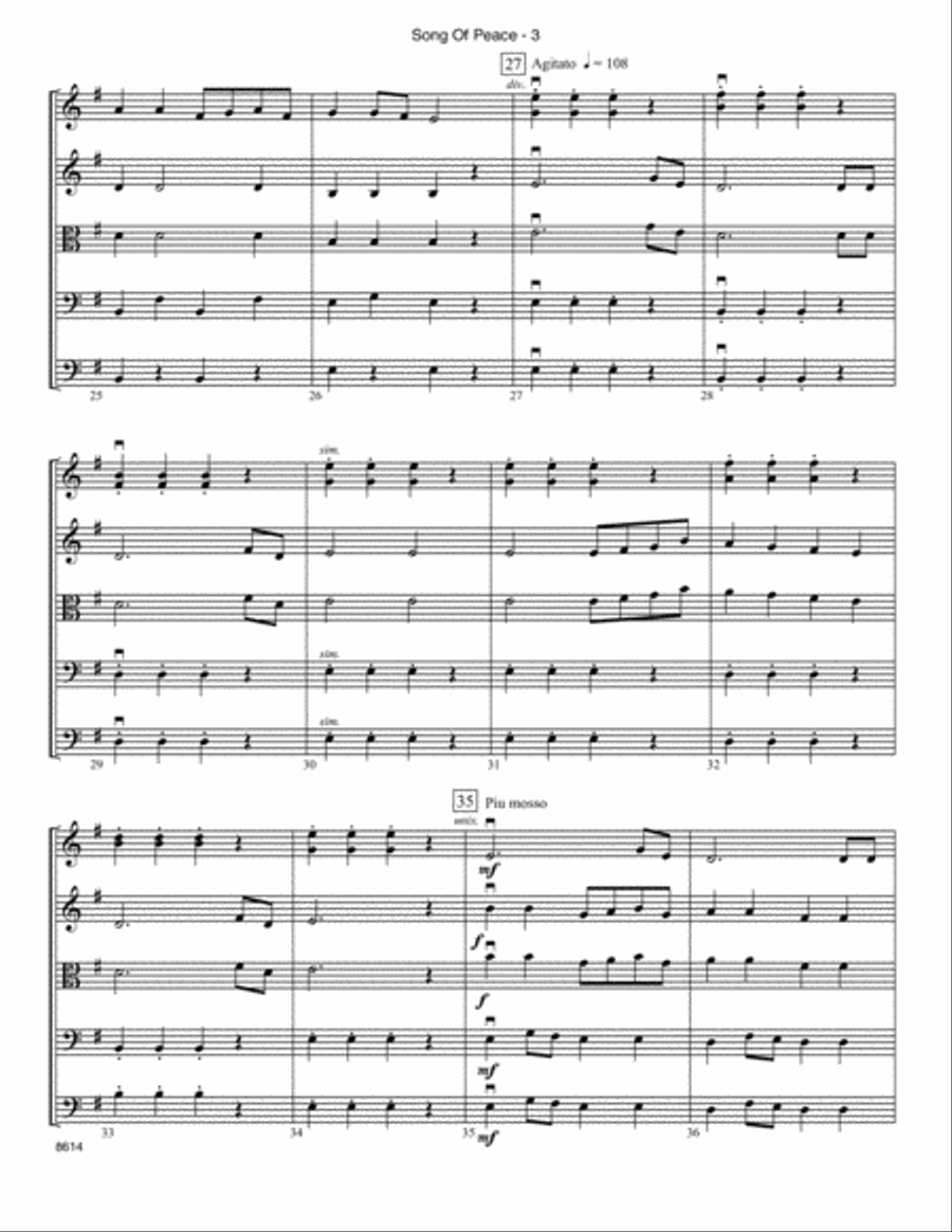 Song Of Peace (Lo Yisa Goy) - Full Score Orchestra scores gallery preview page 4