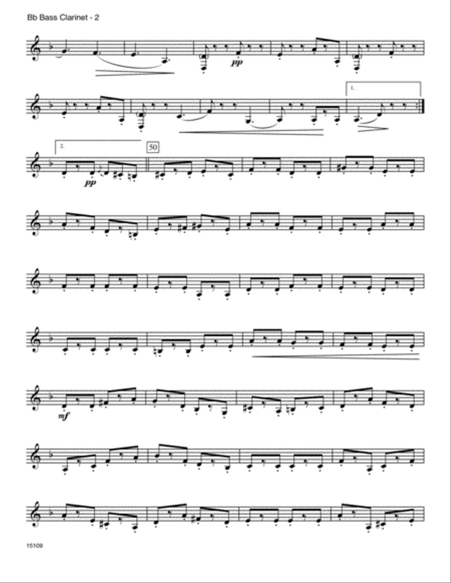 Funeral March Of A Marionette - Bb Bass Clarinet Bass Clarinet scores gallery preview page 2