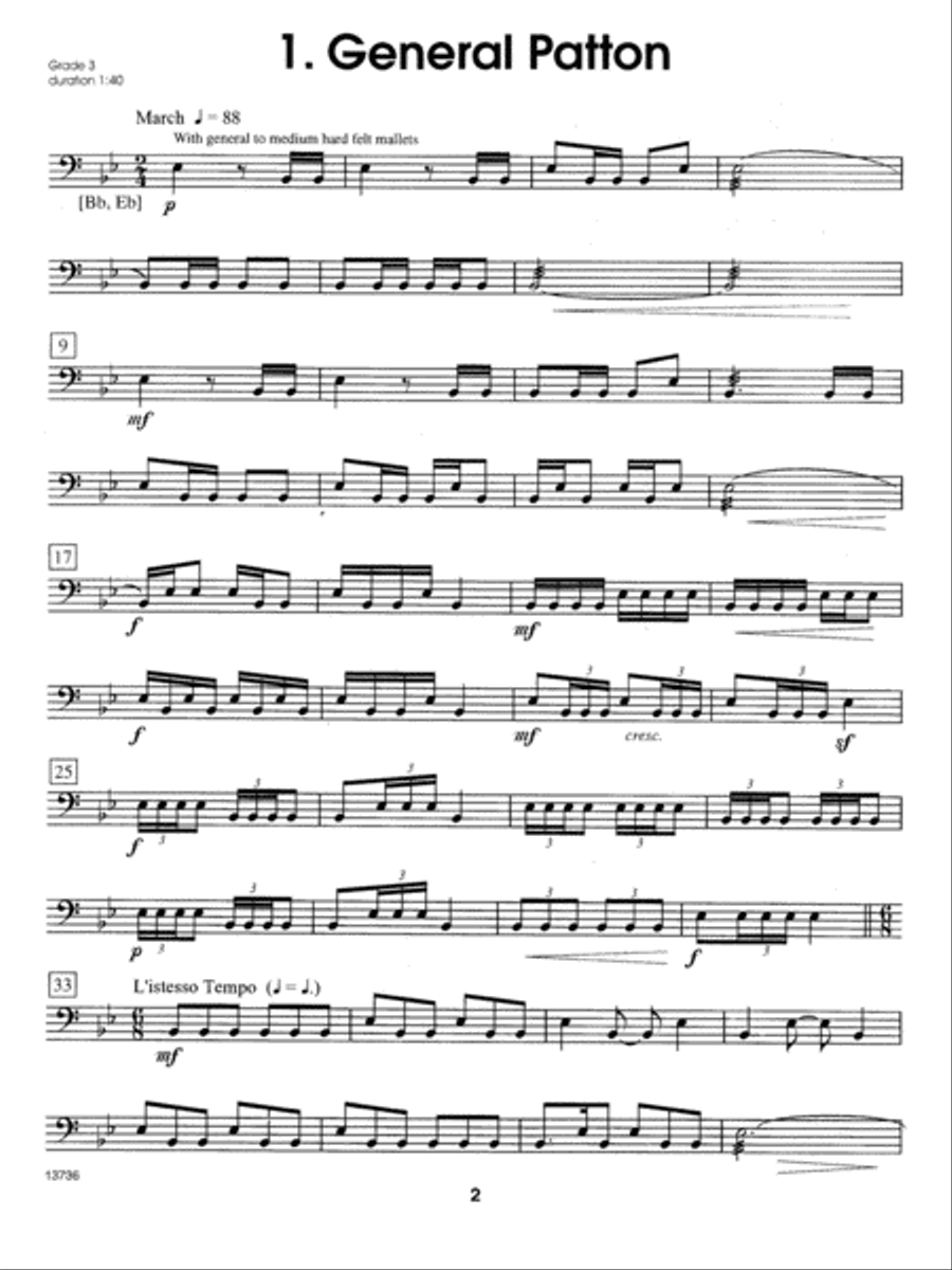 More Contest Solos For The Intermediate Timpanist Percussion scores gallery preview page 2