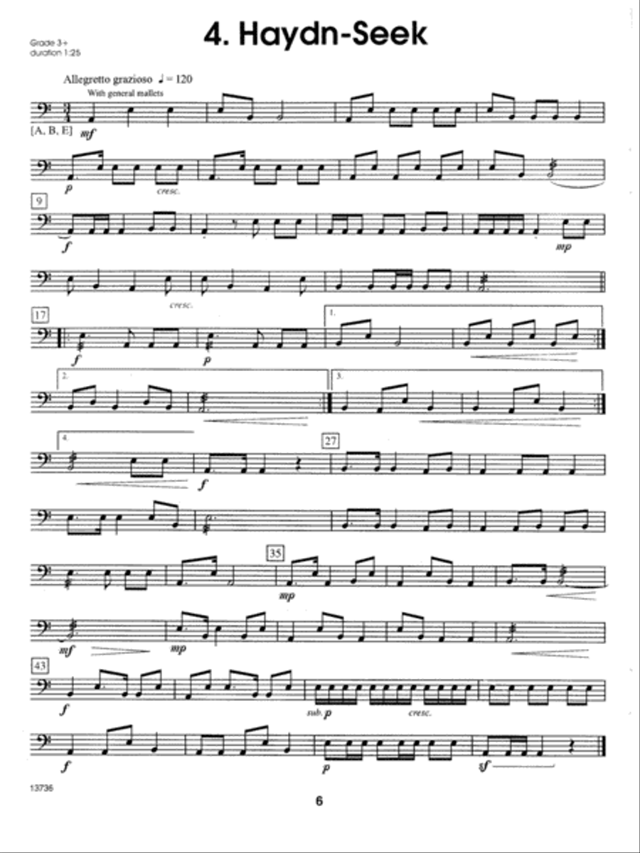 More Contest Solos For The Intermediate Timpanist Percussion scores gallery preview page 6