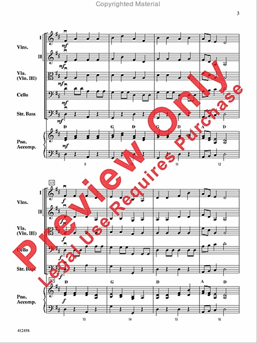 Sourwood Mountain Sourwood Mountain String Orchestra scores gallery preview page 3