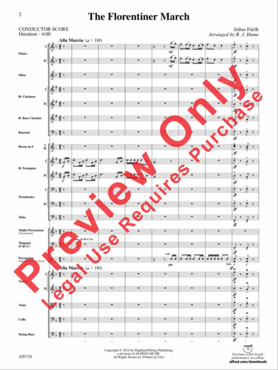 The Florentiner March The Florentiner March Full Orchestra scores gallery preview page 3