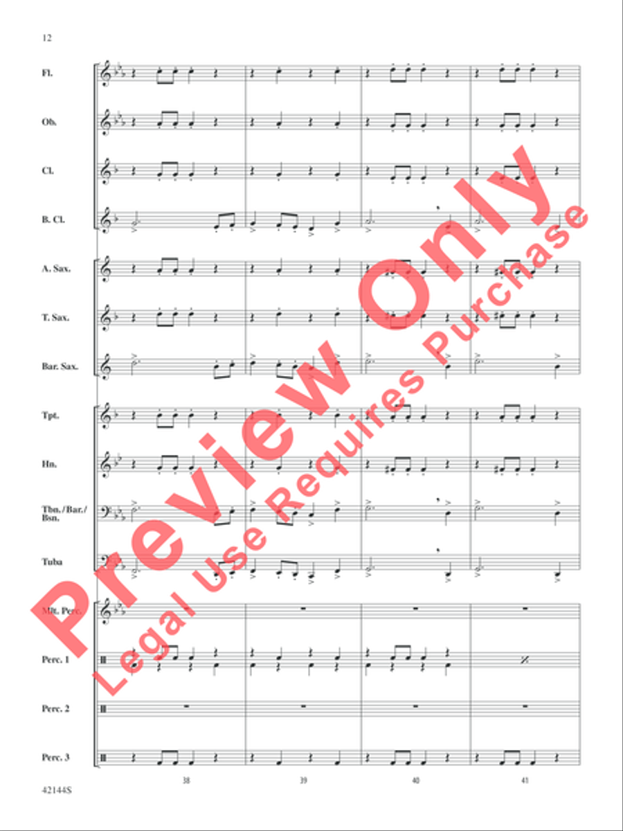 Macarena Macarena Concert Band scores gallery preview page 4