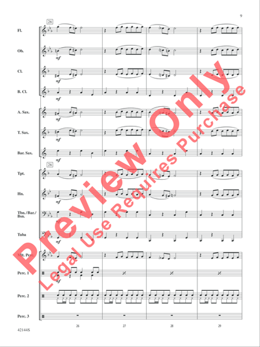 Macarena Macarena Concert Band scores gallery preview page 12