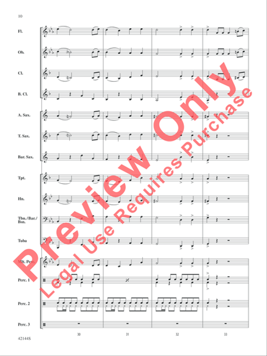 Macarena Macarena Concert Band scores gallery preview page 13