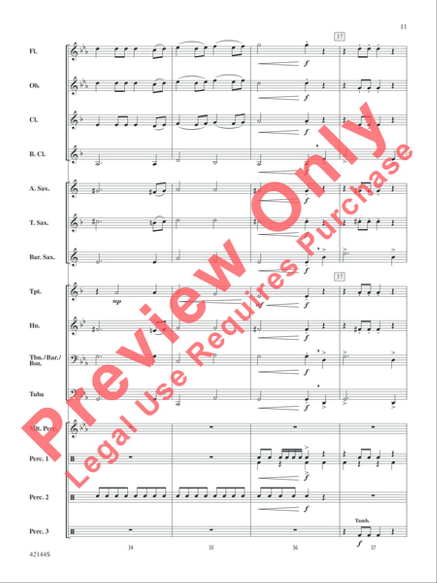 Macarena Macarena Concert Band scores gallery preview page 14