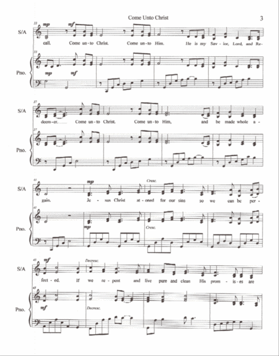 Come Unto Christ SA scores gallery preview page 3