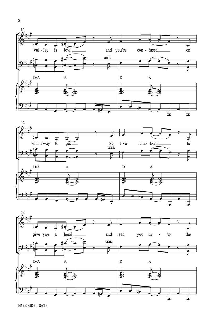Free Ride Free Ride 4-Part scores gallery preview page 2