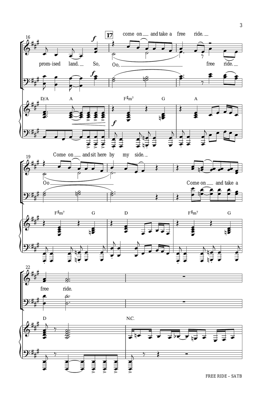 Free Ride Free Ride 4-Part scores gallery preview page 3