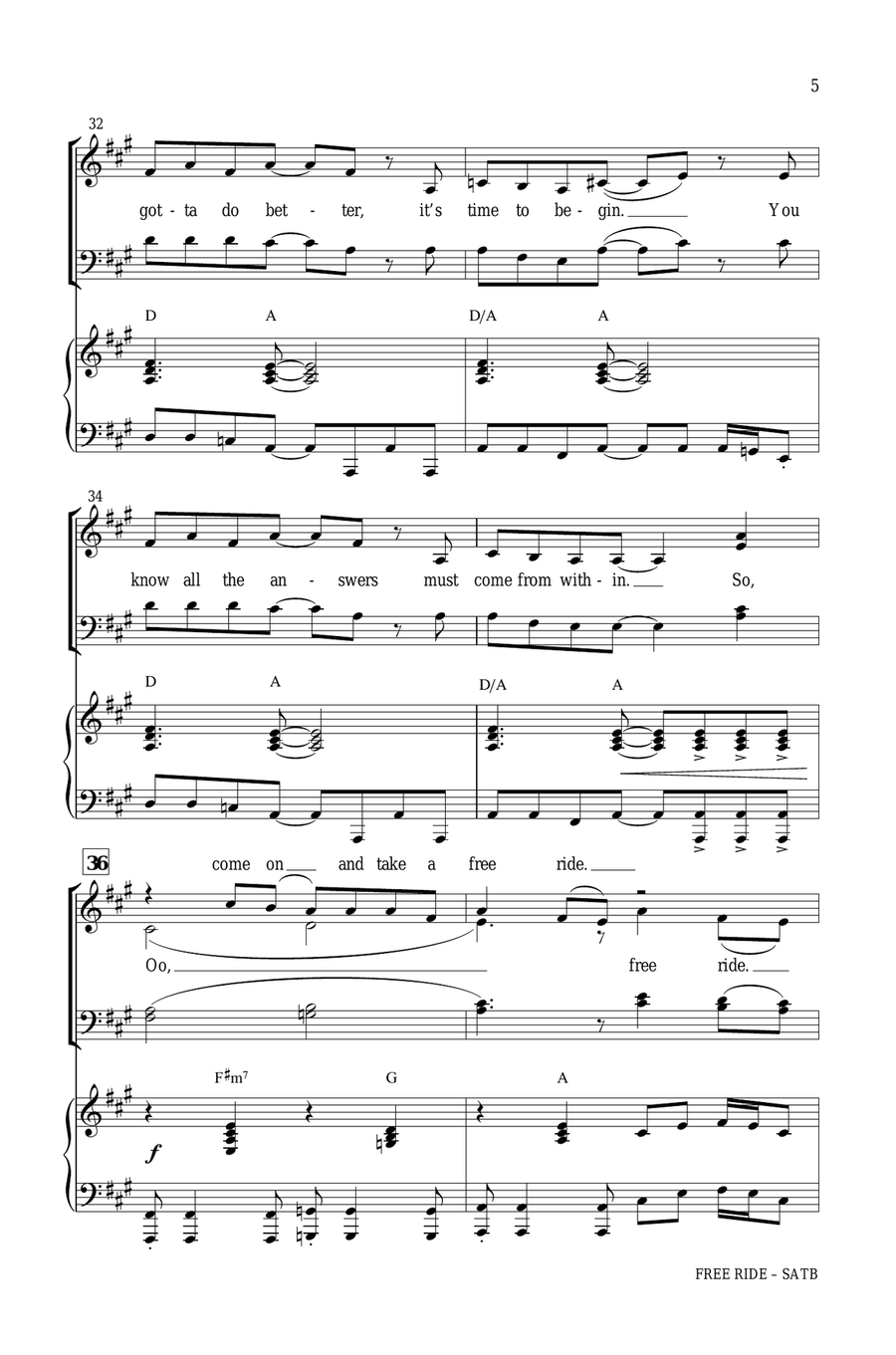 Free Ride Free Ride 4-Part scores gallery preview page 5