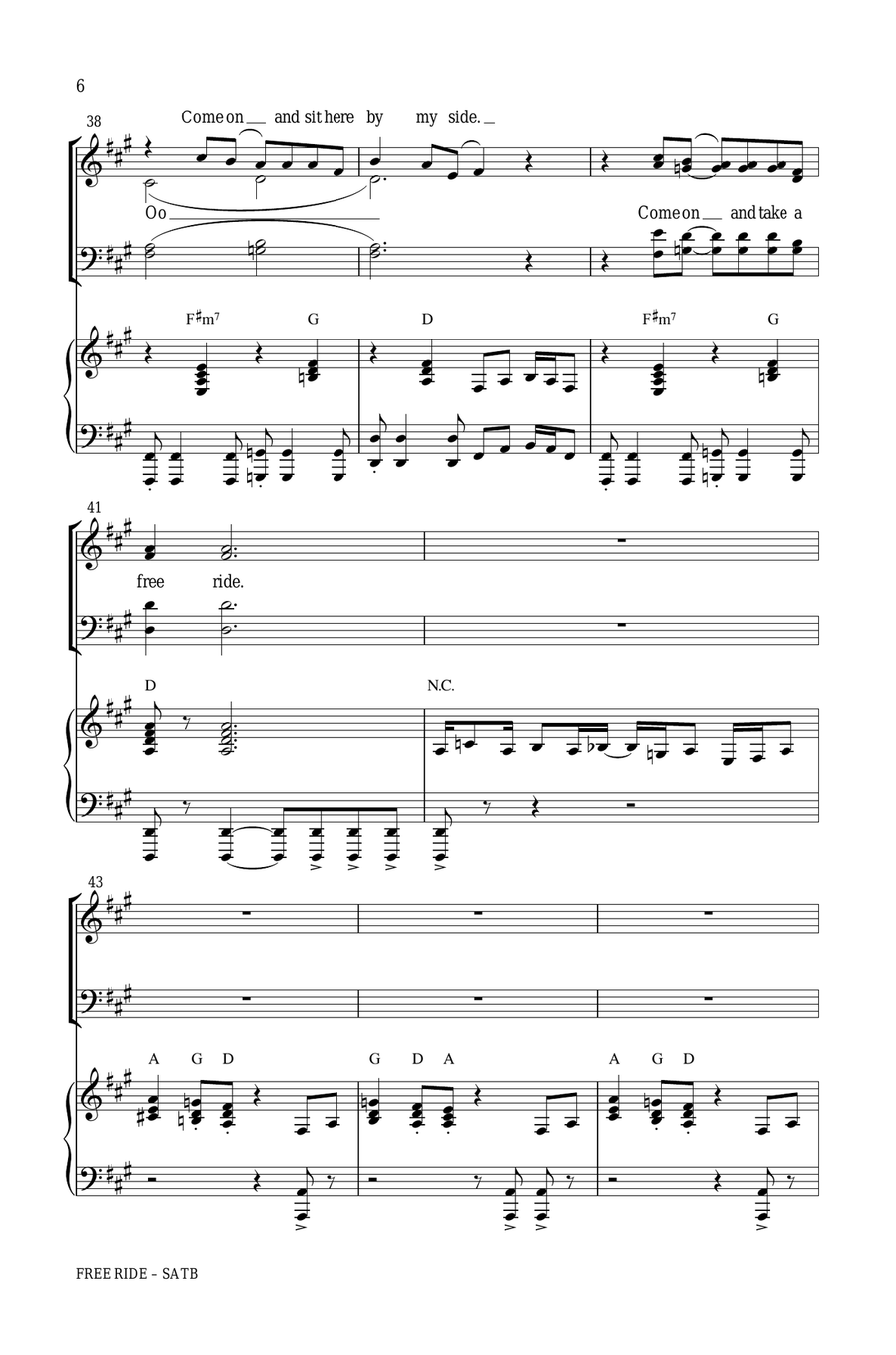 Free Ride Free Ride 4-Part scores gallery preview page 6