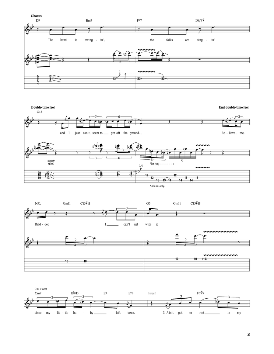 I Ain't Got Nothin' But The Blues Electric Guitar scores gallery preview page 3