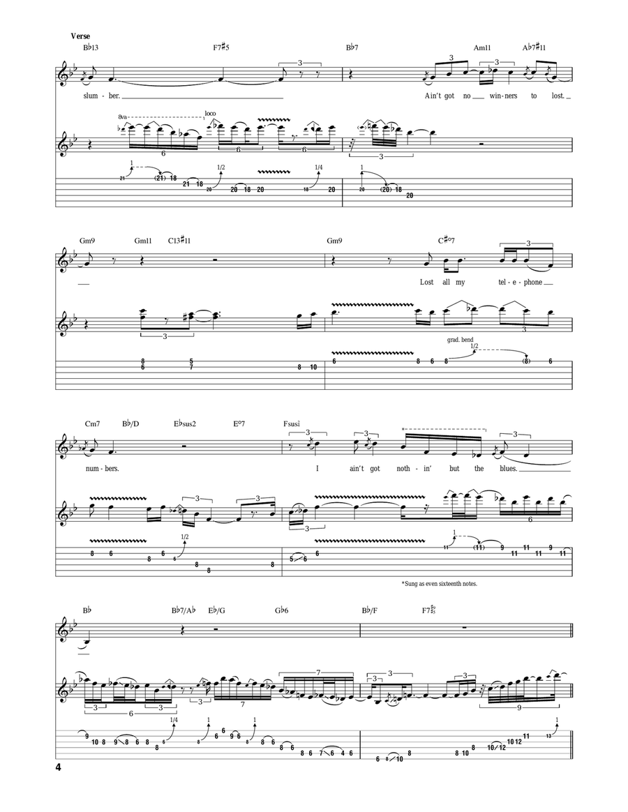 I Ain't Got Nothin' But The Blues Electric Guitar scores gallery preview page 4