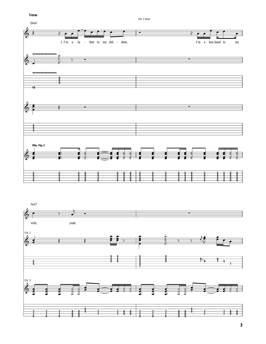 Nothing To Nobody Nothing To Nobody Acoustic Guitar scores gallery preview page 3