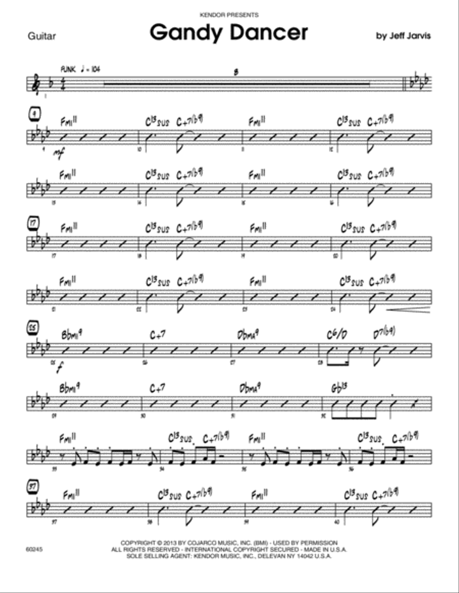 Gandy Dancer - Guitar Gandy Dancer - Guitar Jazz Ensemble scores gallery preview page 1