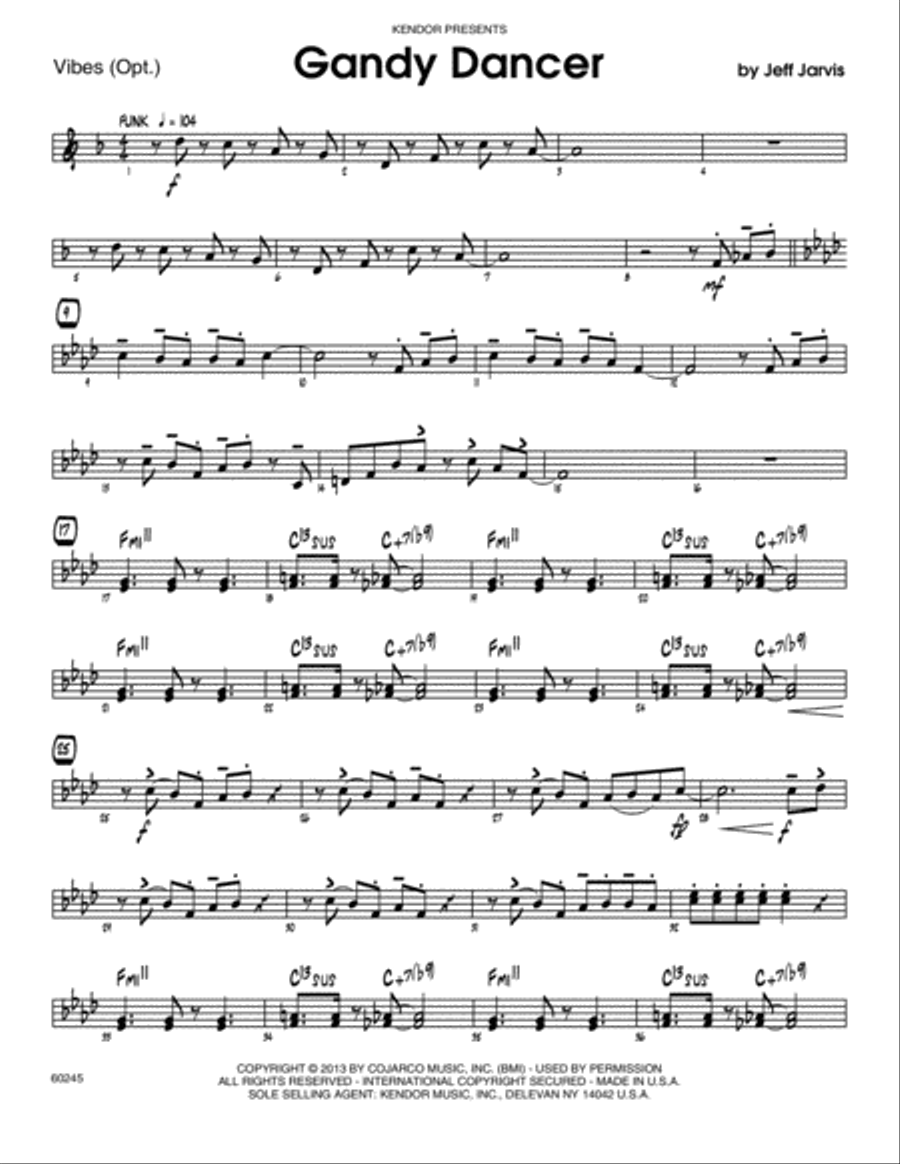 Gandy Dancer - Vibes Gandy Dancer - Vibes Jazz Ensemble scores gallery preview page 1