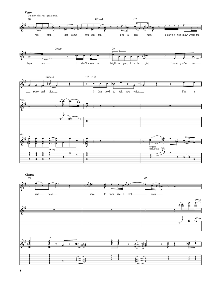 I'm A Real Man I'm A Real Man Electric Guitar scores gallery preview page 2