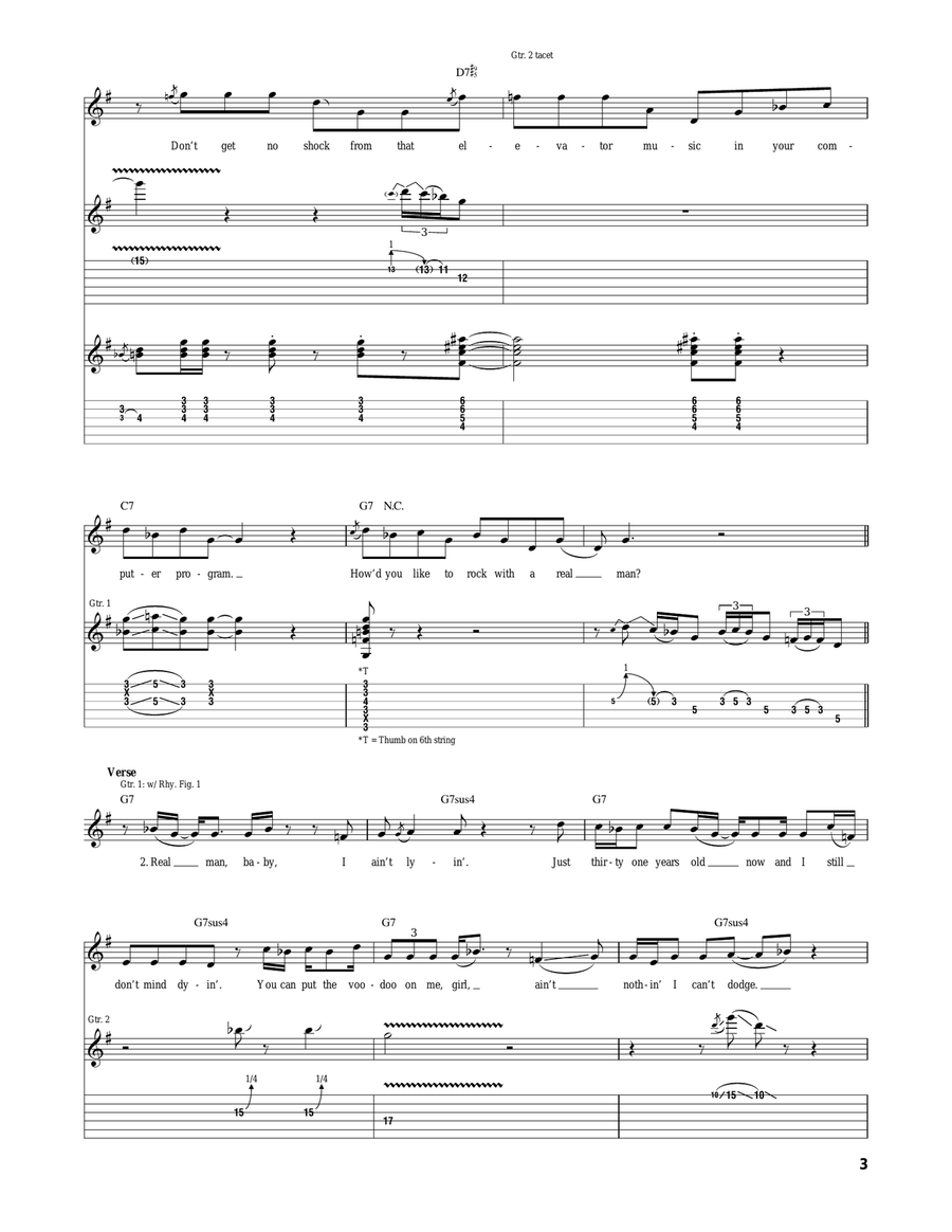 I'm A Real Man I'm A Real Man Electric Guitar scores gallery preview page 3