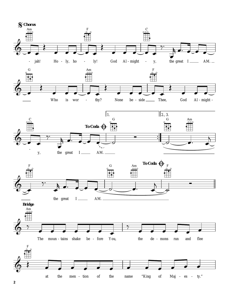 Great I Am Great I Am Ukulele scores gallery preview page 2