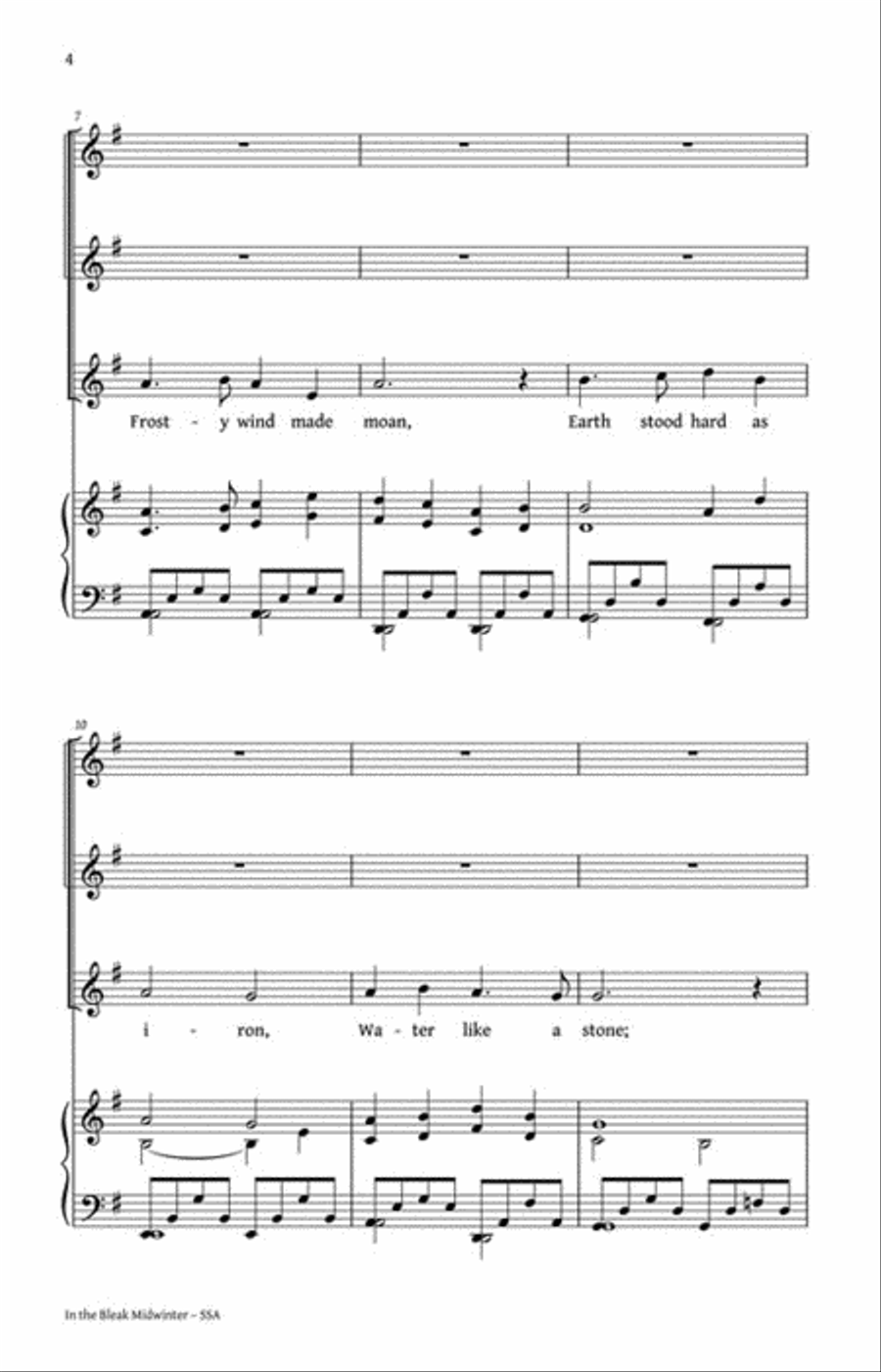 In the Bleak Midwinter In the Bleak Midwinter SSA scores gallery preview page 3