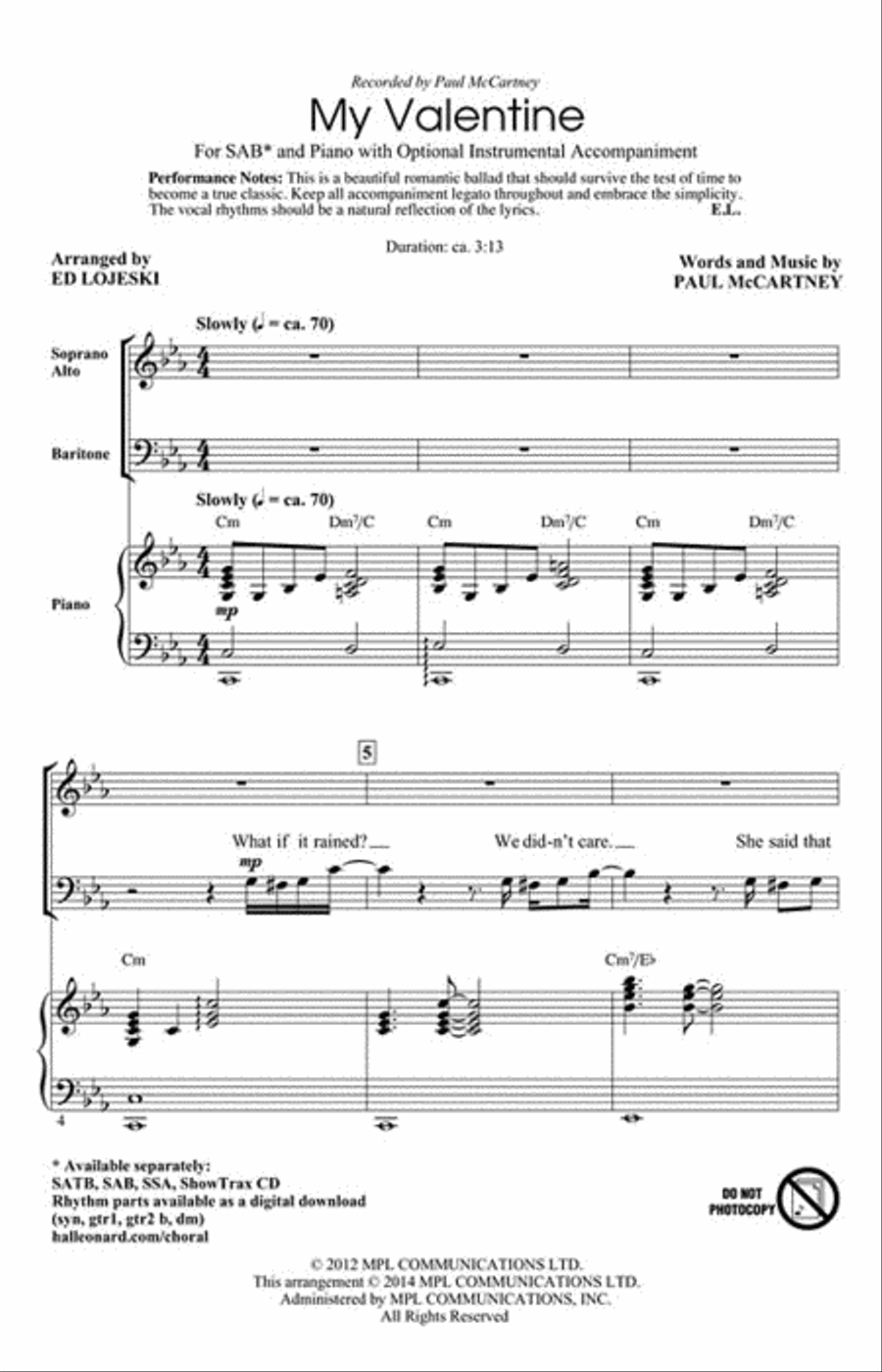 My Valentine 3-Part scores gallery preview page 2