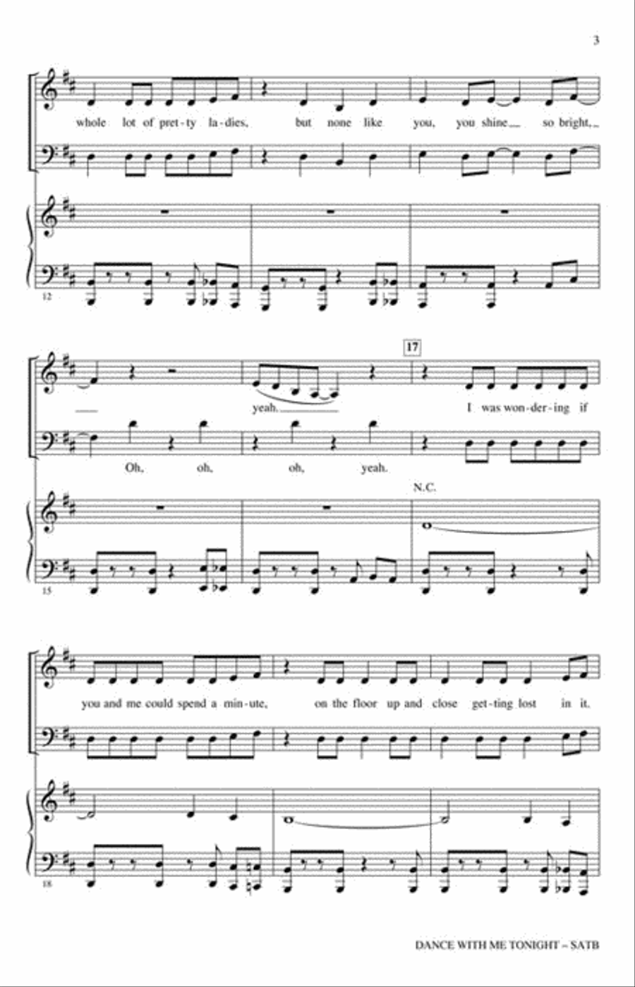 Dance with Me Tonight Choir scores gallery preview page 3