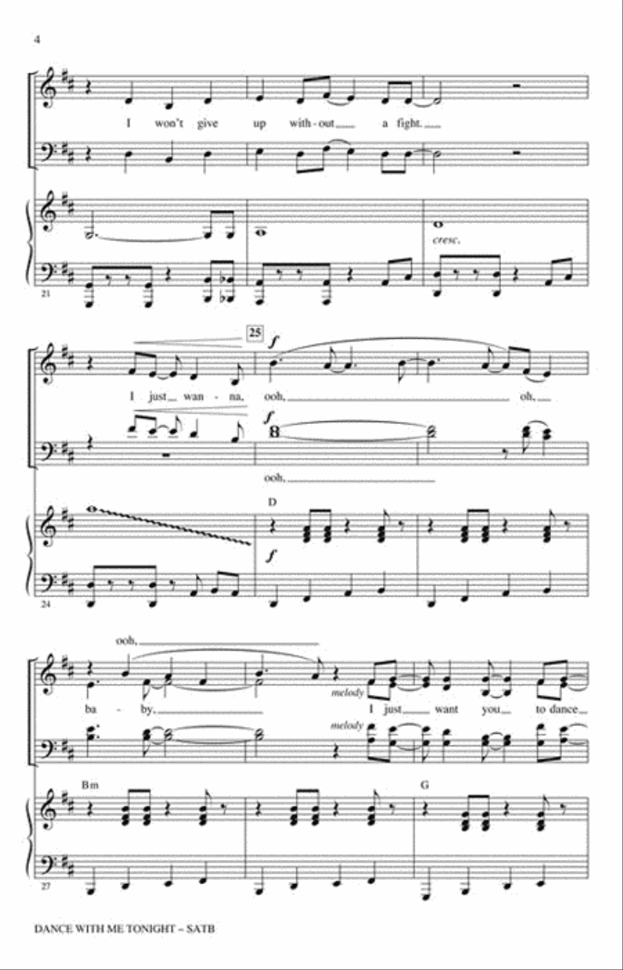 Dance with Me Tonight Choir scores gallery preview page 4