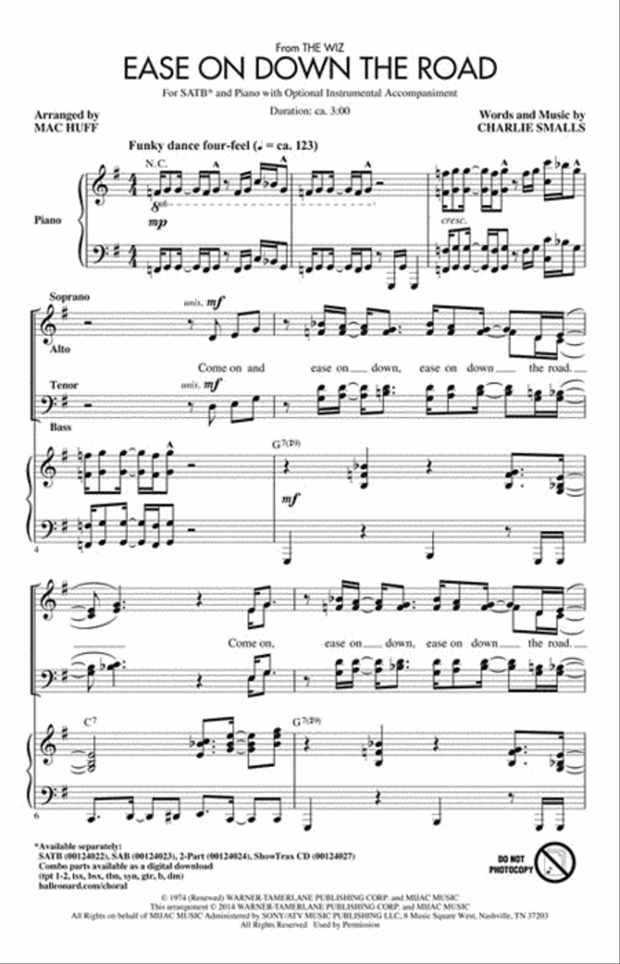 Ease on Down the Road Ease on Down the Road 4-Part scores gallery preview page 2