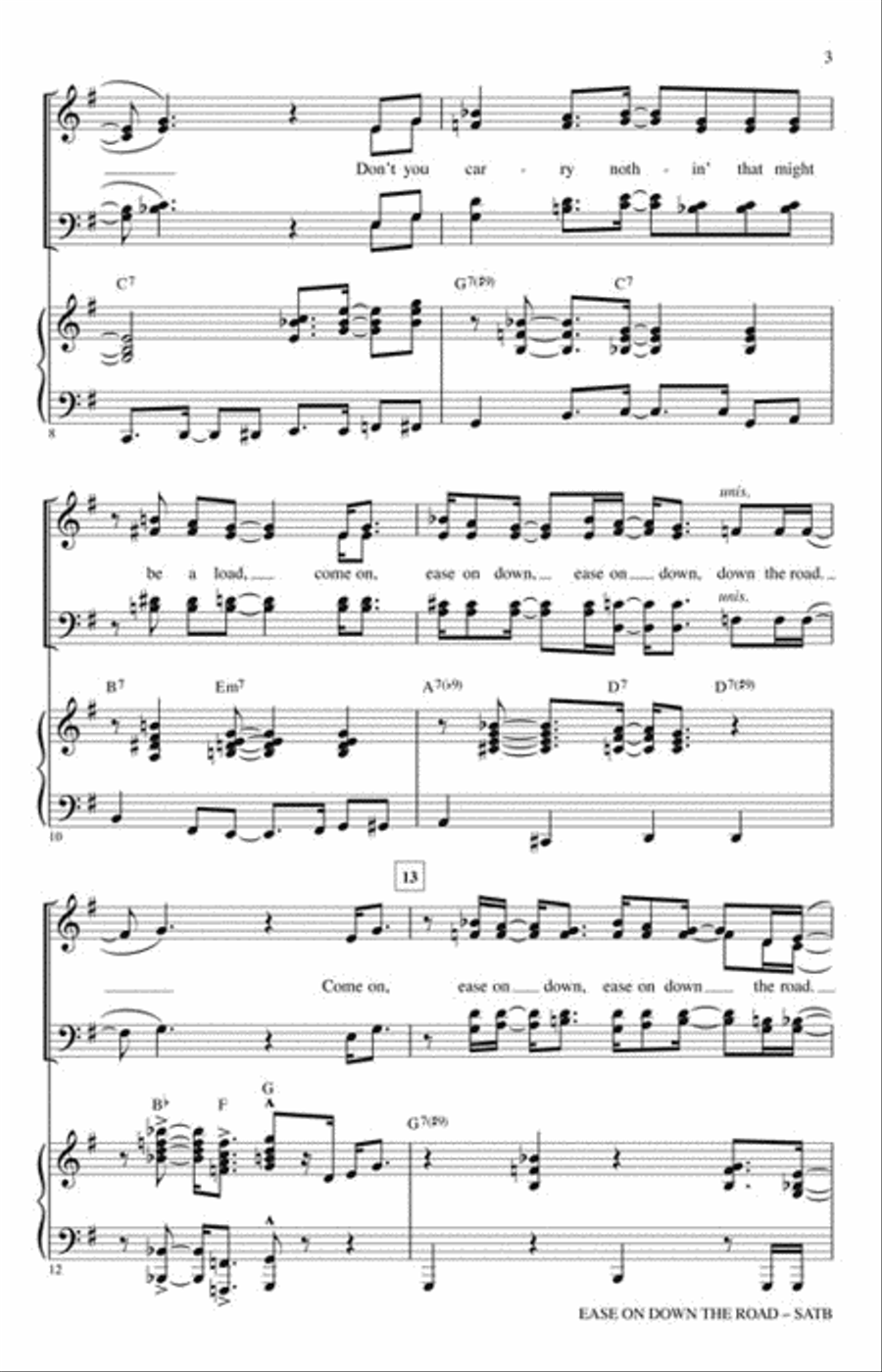 Ease on Down the Road Ease on Down the Road 4-Part scores gallery preview page 3
