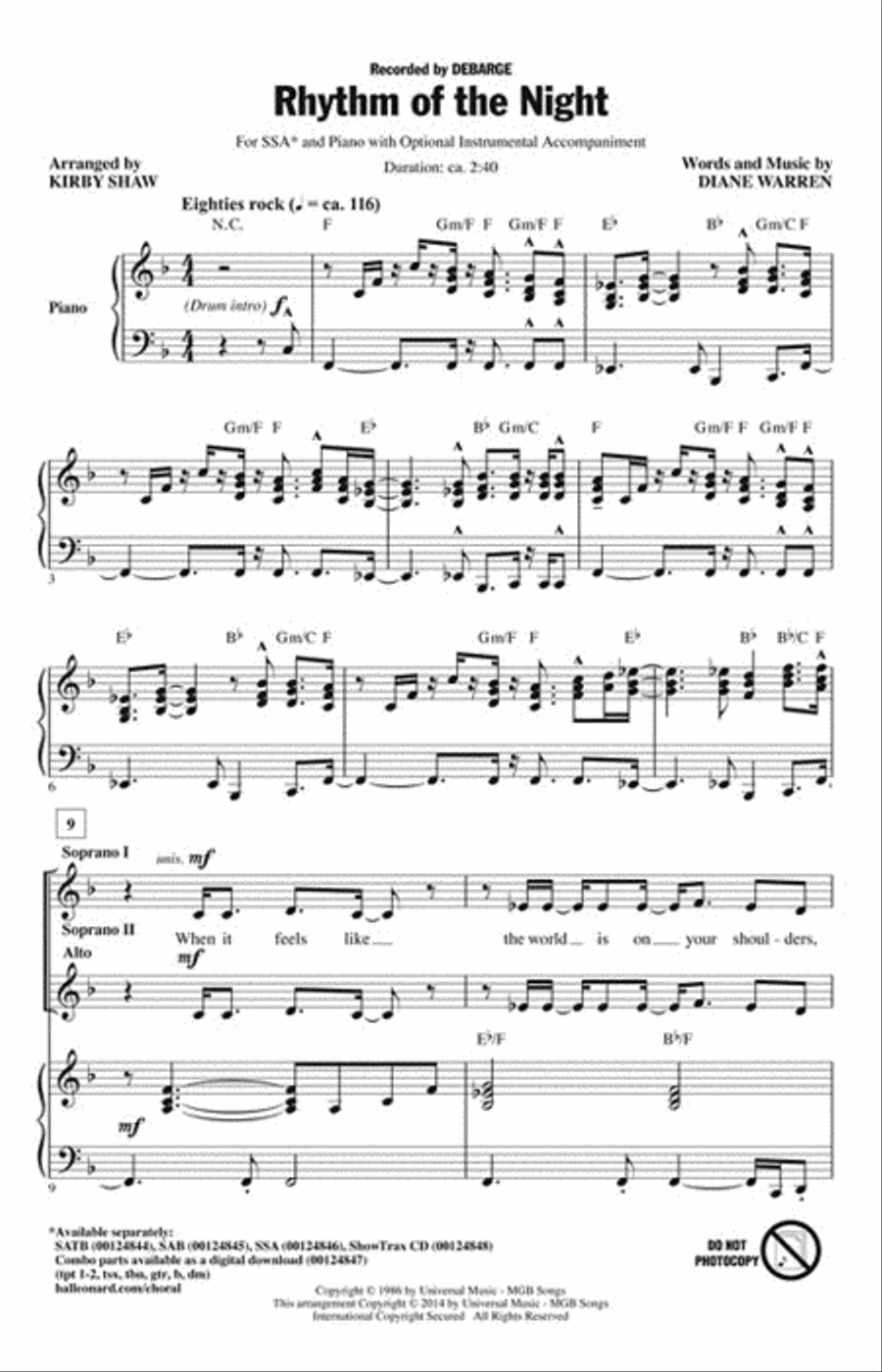 Rhythm of the Night Rhythm of the Night SSA scores gallery preview page 2