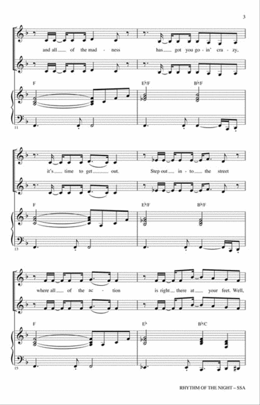 Rhythm of the Night Rhythm of the Night SSA scores gallery preview page 3