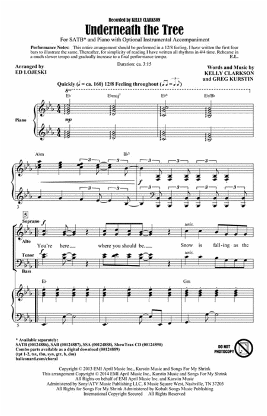 Underneath the Tree - ShowTrax CD Choir scores gallery preview page 2