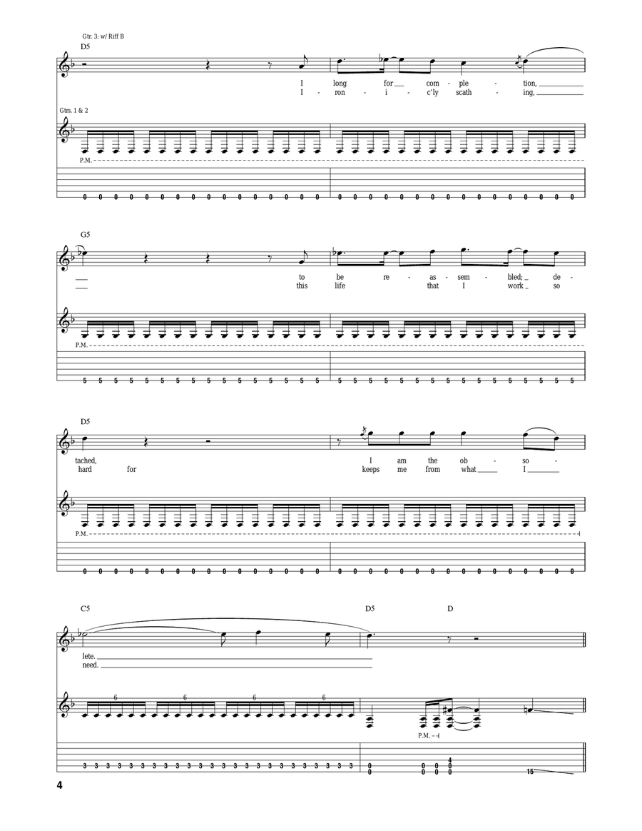 Incineration: The Broken World Acoustic Guitar scores gallery preview page 4