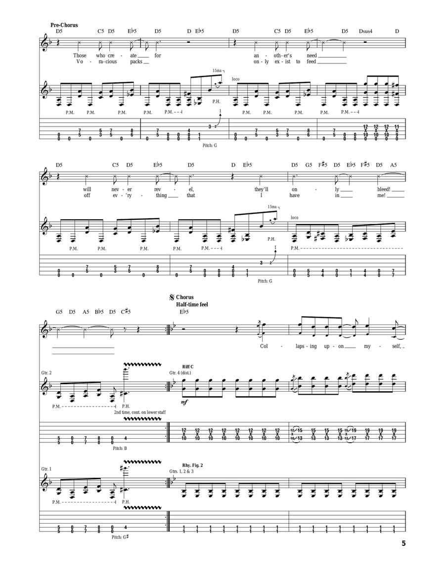 Incineration: The Broken World Acoustic Guitar scores gallery preview page 5
