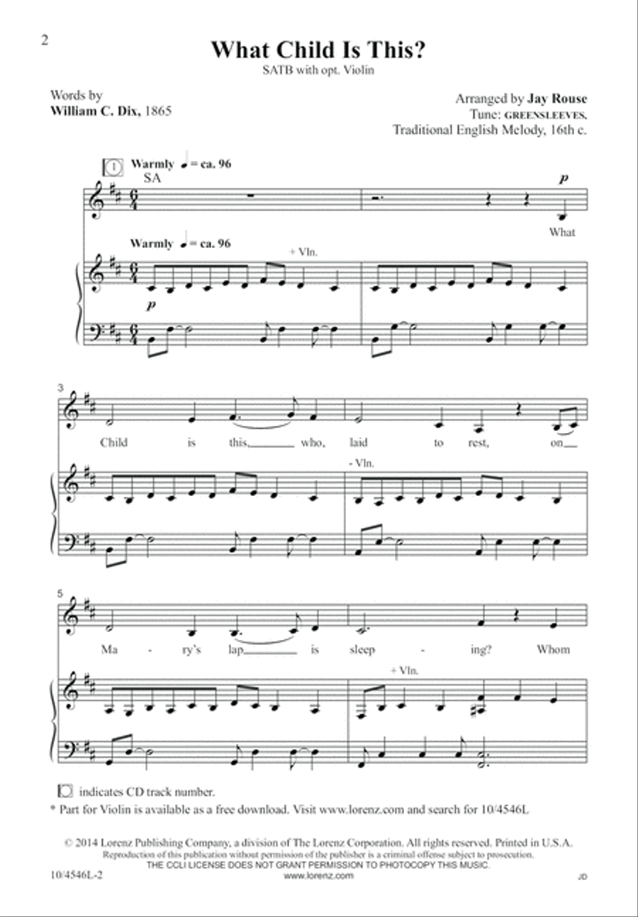 What Child Is This? What Child Is This? 4-Part scores gallery preview page 3