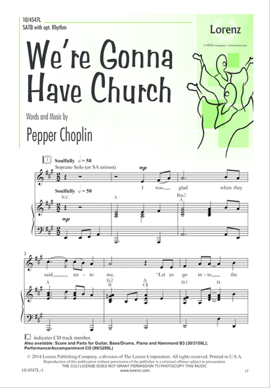 We're Gonna Have Church We're Gonna Have Church 4-Part scores gallery preview page 2