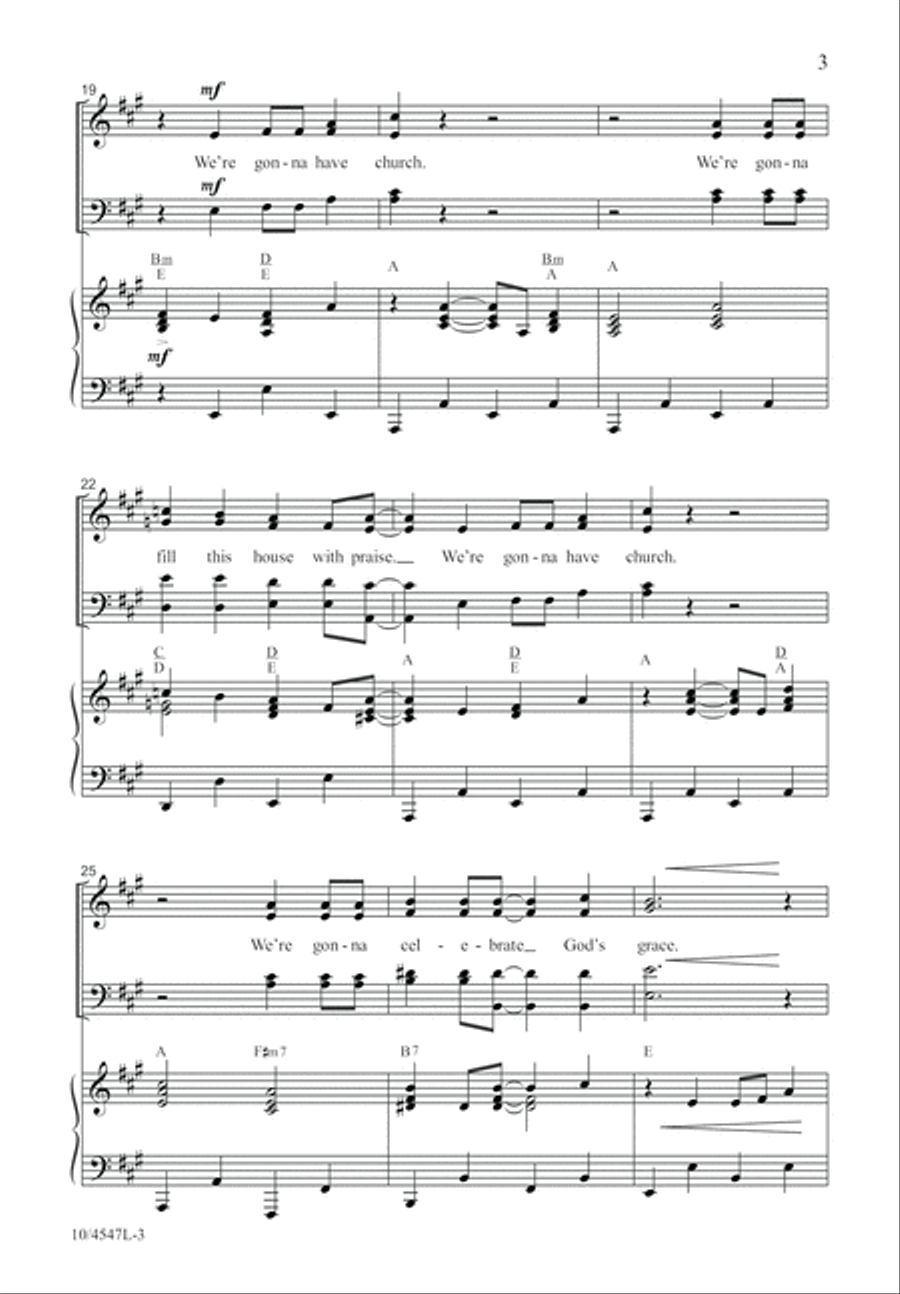 We're Gonna Have Church We're Gonna Have Church 4-Part scores gallery preview page 4