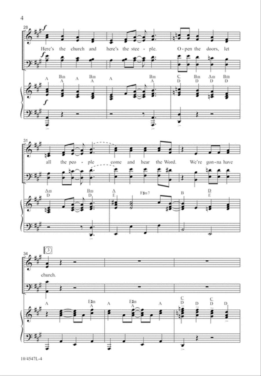 We're Gonna Have Church We're Gonna Have Church 4-Part scores gallery preview page 5