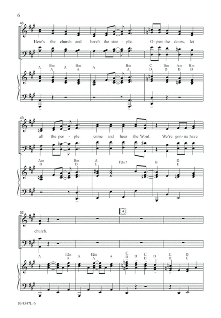 We're Gonna Have Church We're Gonna Have Church 4-Part scores gallery preview page 7